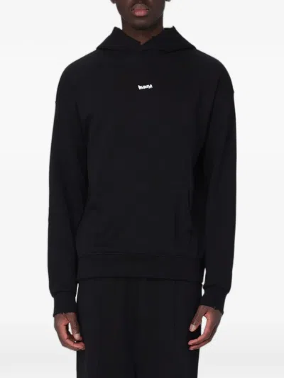 Disclaimer Logo-print Pouch-pocket Hoodie In Black