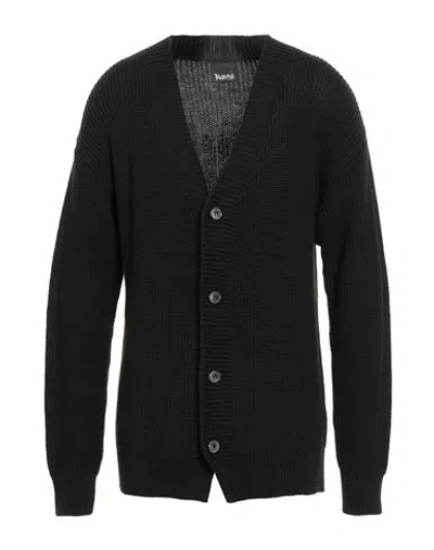 Disclaimer Man Cardigan Black Size Xl Cotton, Acrylic