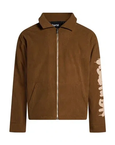 Disclaimer Man Jacket Camel Size M Polyester In Brown