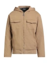 Disclaimer Man Jacket Camel Size Xl Cotton