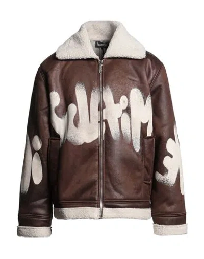 Disclaimer Man Jacket Chocolate Brown Size L Polyester