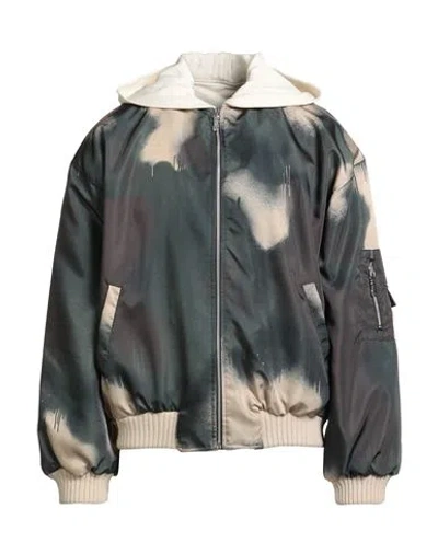 Disclaimer Man Jacket Military Green Size M Polyester