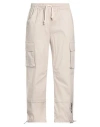 Disclaimer Man Pants Beige Size L Cotton, Elastane