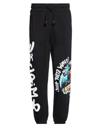 Disclaimer Man Pants Black Size L Cotton In Multi
