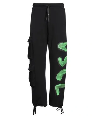 Disclaimer Man Pants Black Size M Cotton