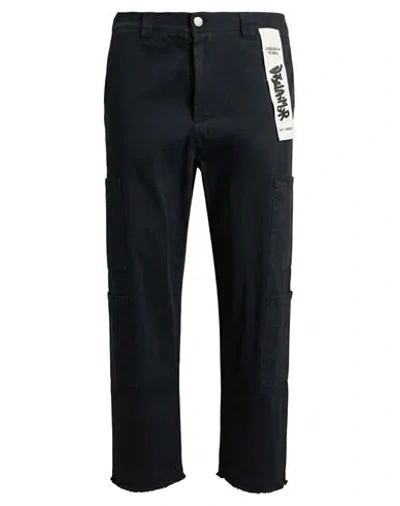 Disclaimer Man Pants Black Size M Cotton In Blue