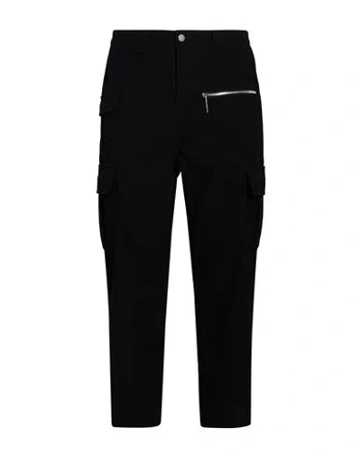 Disclaimer Man Pants Black Size Xs Polyester In Animal Print