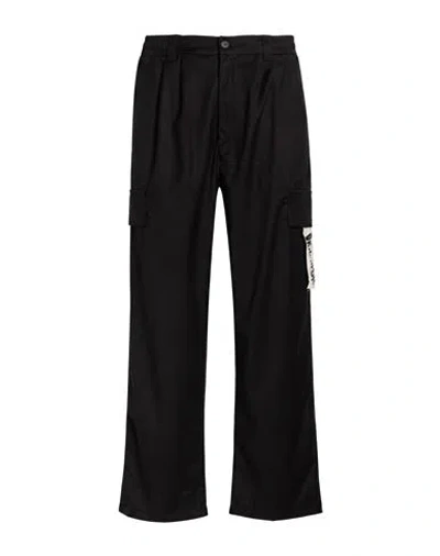 Disclaimer Man Pants Black Size Xs Polyester, Viscose, Elastane