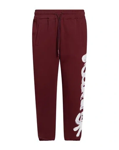 Disclaimer Man Pants Burgundy Size Xs Cotton In Red