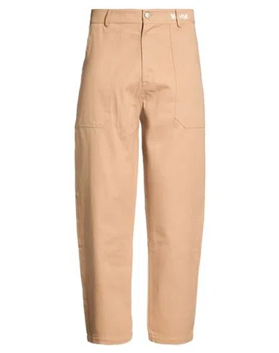 Disclaimer Man Pants Camel Size Xl Cotton In Nude