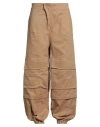 Disclaimer Man Pants Camel Size Xl Cotton In Nude