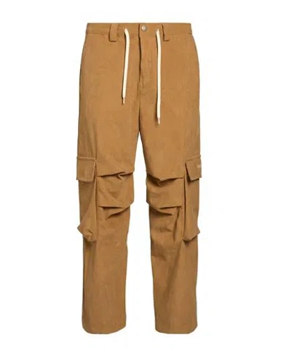 Disclaimer Man Pants Camel Size Xl Polyester In Gold
