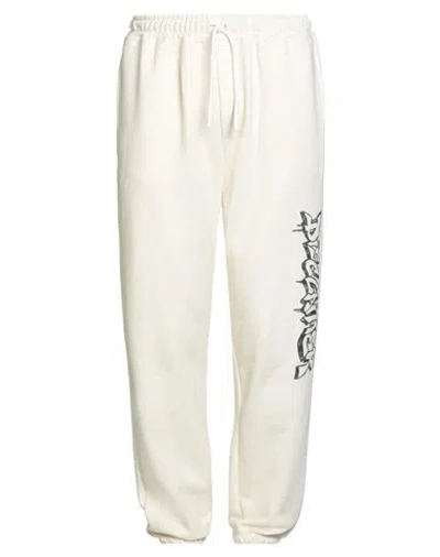 Disclaimer Man Pants Cream Size L Cotton In Neutral