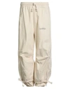 Disclaimer Man Pants Cream Size Xl Cotton In White