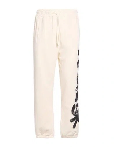 Disclaimer Man Pants Ivory Size Xs Cotton In Neutral