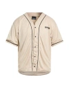Disclaimer Man Shirt Beige Size L Polyester In Brown
