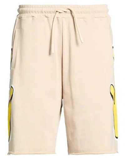 Disclaimer Man Shorts & Bermuda Shorts Beige Size Xxl Cotton In Multi