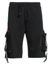Disclaimer Man Shorts & Bermuda Shorts Black Size L Cotton In Black