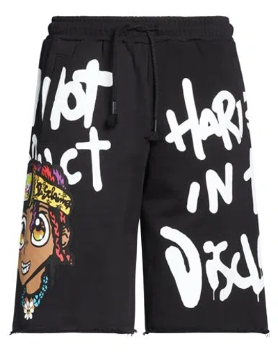 Disclaimer Man Shorts & Bermuda Shorts Black Size Xl Cotton