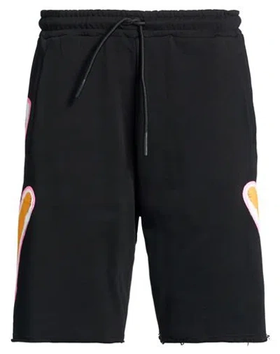 Disclaimer Man Shorts & Bermuda Shorts Black Size Xxl Cotton In Multi