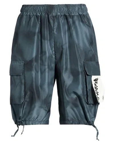 Disclaimer Man Shorts & Bermuda Shorts Charcoal Size Xl Polyester In Blue