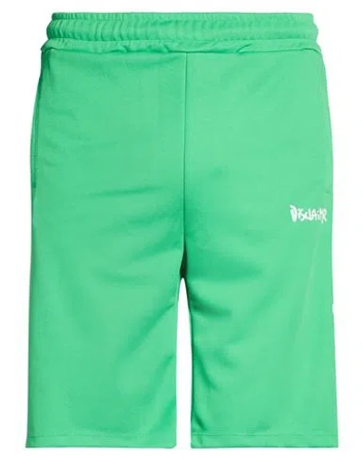 Disclaimer Man Shorts & Bermuda Shorts Green Size L Polyester, Elastane