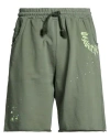 Disclaimer Man Shorts & Bermuda Shorts Military Green Size Xl Cotton