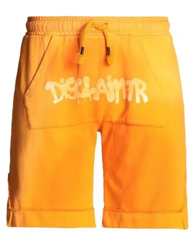 Disclaimer Man Shorts & Bermuda Shorts Orange Size Xl Cotton