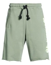 Disclaimer Man Shorts & Bermuda Shorts Sage Green Size Xs Cotton