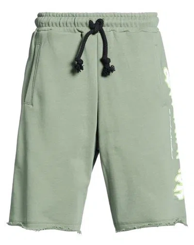 Disclaimer Man Shorts & Bermuda Shorts Sage Green Size Xs Cotton