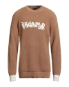 Disclaimer Man Sweater Camel Size L Cotton, Acrylic In Neutral