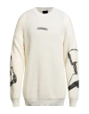 Disclaimer Man Sweater White Size Xxl Cotton, Acrylic In Neutral