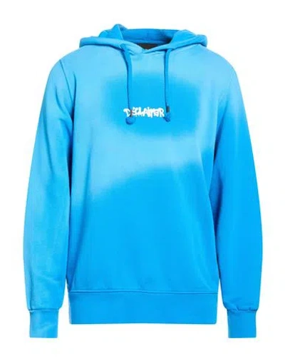 Disclaimer Man Sweatshirt Azure Size M Cotton In Blue