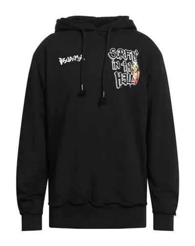 Disclaimer Man Sweatshirt Black Size L Cotton