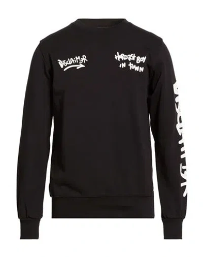 Disclaimer Man Sweatshirt Black Size L Cotton