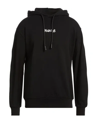 Disclaimer Man Sweatshirt Black Size L Cotton In Animal Print