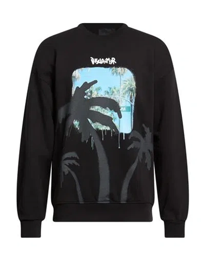 Disclaimer Man Sweatshirt Black Size L Cotton