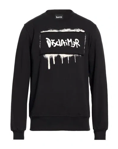 Disclaimer Man Sweatshirt Black Size L Cotton