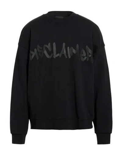 Disclaimer Man Sweatshirt Black Size L Cotton