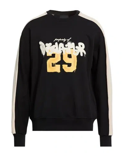Disclaimer Man Sweatshirt Black Size M Cotton