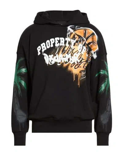 Disclaimer Man Sweatshirt Black Size M Cotton