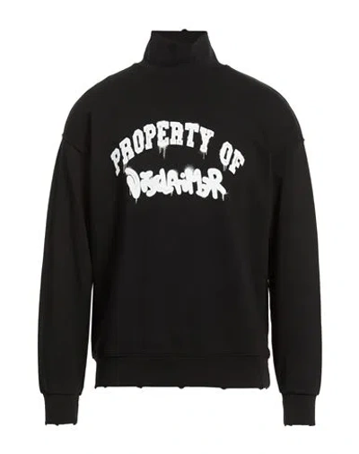 Disclaimer Man Sweatshirt Black Size M Cotton