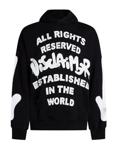 Disclaimer Man Sweatshirt Black Size M Cotton