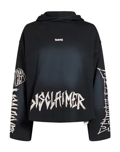 Disclaimer Man Sweatshirt Black Size S Cotton