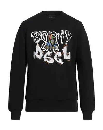 Disclaimer Man Sweatshirt Black Size Xl Cotton
