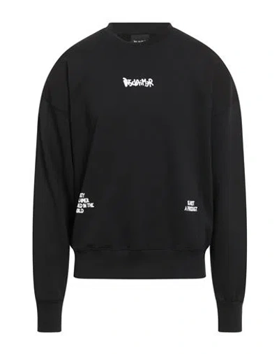 Disclaimer Man Sweatshirt Black Size Xl Cotton