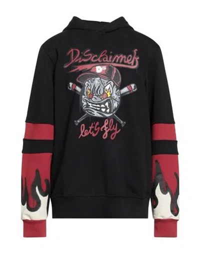 Disclaimer Man Sweatshirt Black Size Xl Cotton