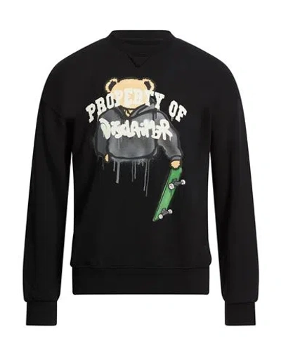 Disclaimer Man Sweatshirt Black Size Xl Cotton