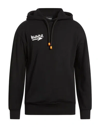 Disclaimer Man Sweatshirt Black Size M Cotton In Yellow