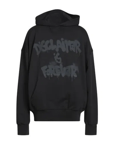 Disclaimer Man Sweatshirt Black Size Xl Cotton